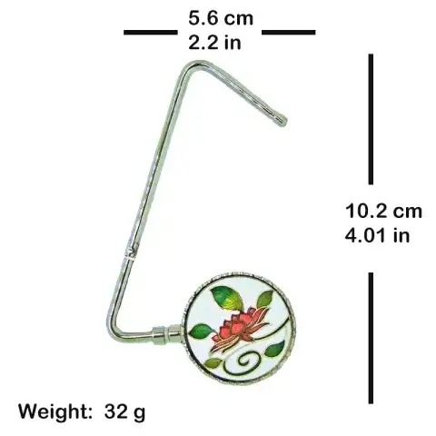 Cloisonne Foldable Bag Hanger, Enamel Purse Hook Supplier