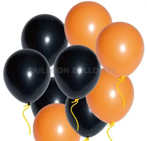 Halloween balloons orange and black balloons