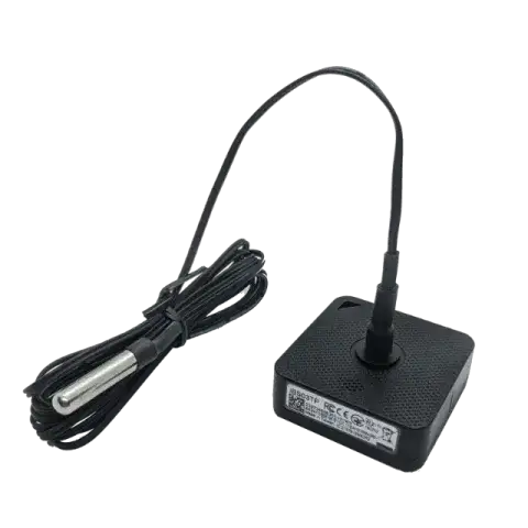 Waterproof BLE sensor beacon with external temperature sensor probe