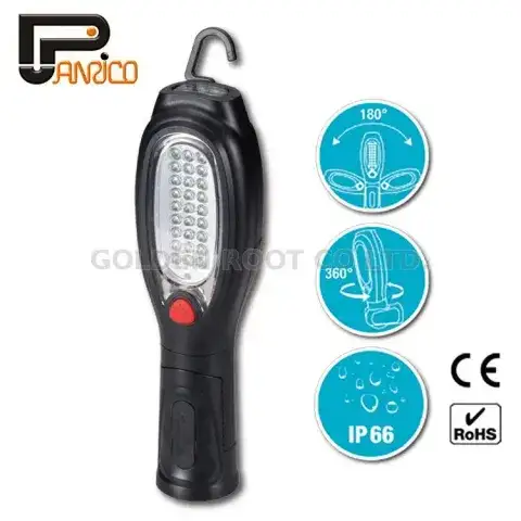27+6 Magnetic LED Flashlight Folding Work Torch Light