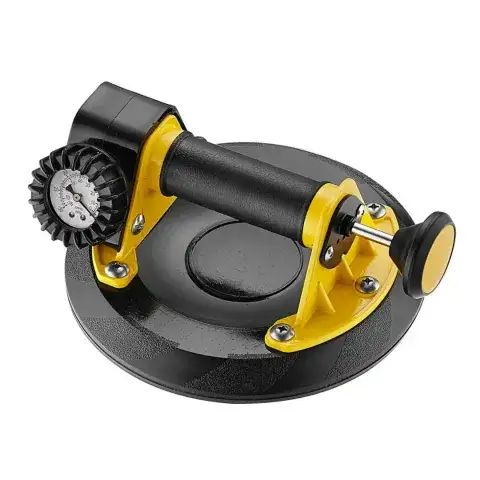 8" All-Metal Vacuum Cup Lifter with Leakage Indicator, Quick-Release Button & Protective Carry Case