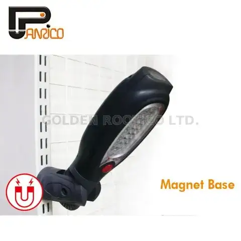 27+6 Magnetic LED Flashlight Folding Work Torch Light