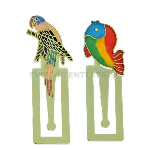 custom log enamel bookmark supplier, metal bookmark