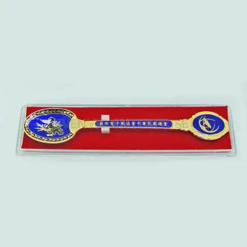Cloisonne Flat Handle Souvenir Spoon