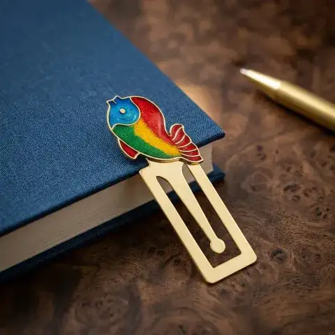 Colorfast Enamel Logo bookmark, Cloisonne metal bookmark manufacturer