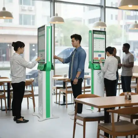 Doubled-sided kiosk information desk machine made in Taiwan available now