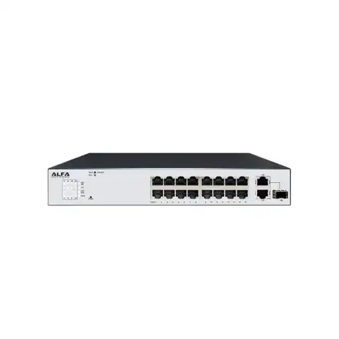 16 ports 10/100 + 2 ports Gigabit Web Smart PoE Switch