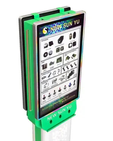 Doubled-sided Kiosk machine monitor with green and LED Monitor frame