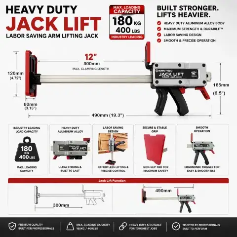 Heavy Duty Jack lift, Labor Saving Arm Jack, Multi-Function Cabinet Board Lifter,Arbeitssparender Armhebe