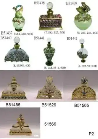 glass bottle and alloy parts