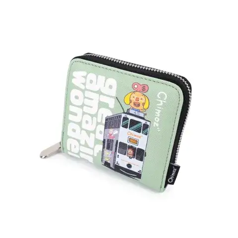 Factory of Character Printed Zipper Wallet with PU material