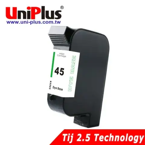 HP45 dye based inkjet cartridge filled green ink (TIJ 2.5)