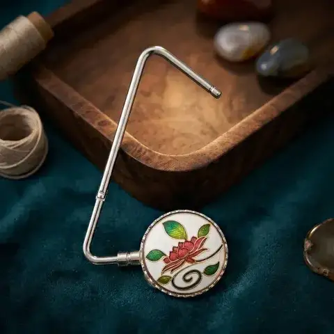 Wholesale enamel logo Bag Hanger, Custom Hard Enamel Purse Hook Supplier