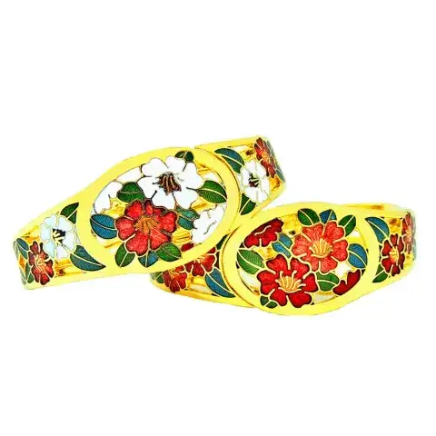 Copper Bracelet, Enamel Bracelet ,Cloisonne Bracelet