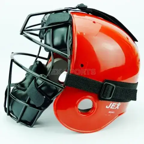 Catcher's helmet sporting baseball helmet