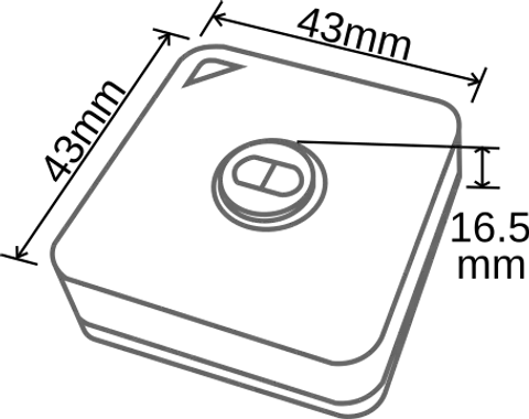Waterproof BLE sensor beacon with hall/magnet sensor for open/close detection