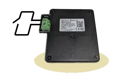 BLE sensor beacon for dry/wet contact detection