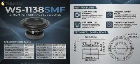 5" High-Performance Subwoofer