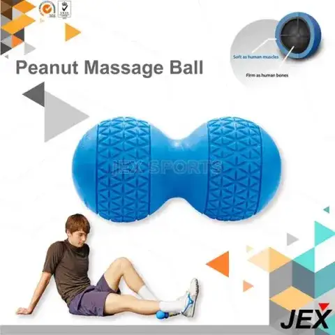 Double lacrosse myofascial peanut massage ball