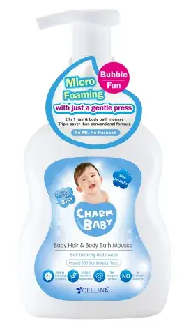 CELLINA CHARM BABY - Baby Hair & Body Bath Mousse