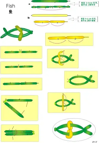 easy make fish balloons step by step