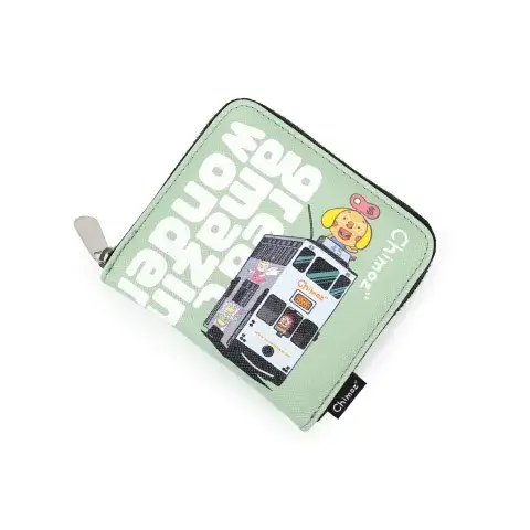 Factory of Character Printed Zipper Wallet with PU material