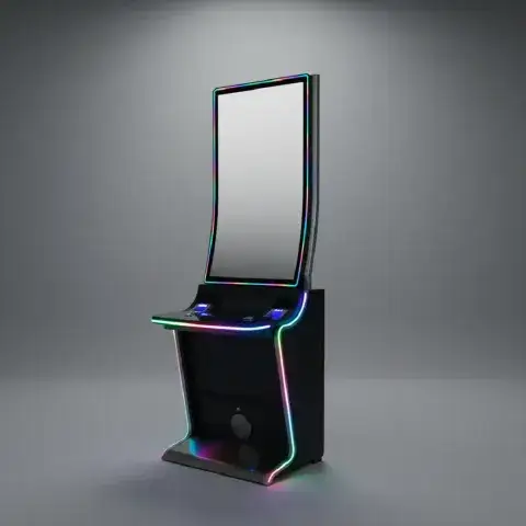 49' J type Curved touch monitor metal slot cabinet
