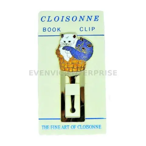 custom logo enamel metal bookmark for craft