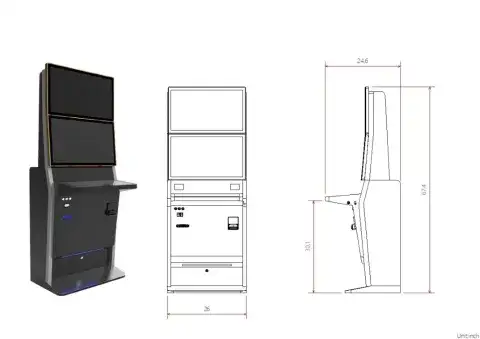 27" Double screen metal slot gaming cabinet MCFM-067