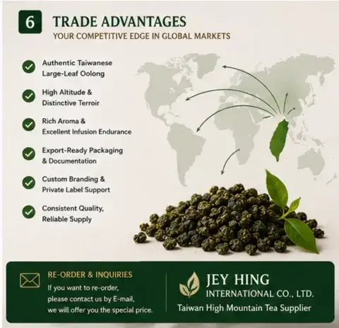 Premium Alishan Da Yen Oolong Tea From Eastern Taiwan