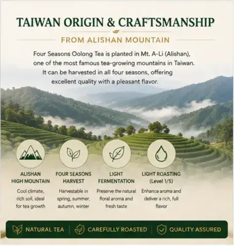 Exclusive Four season oolong tea Authentic Taiwanese Tea Wholesale tea suppliers for business use
