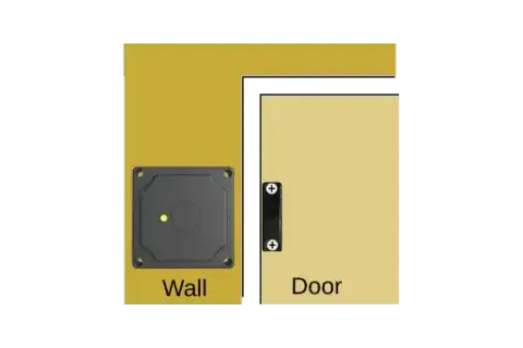 Waterproof BLE sensor beacon with hall/magnet sensor for open/close detection