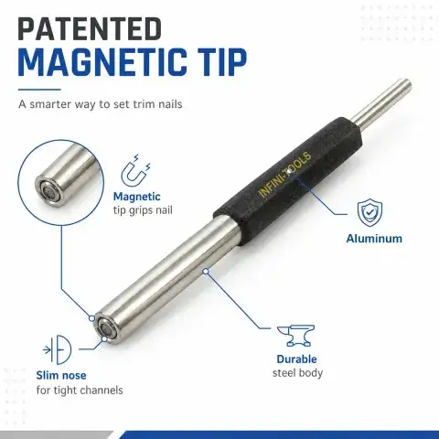 Magnetic Tip Trim Nail Punch – Pocket Sized Nail Holder Punch for Siding, Soffit and Fascia