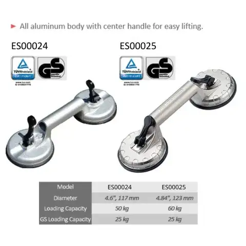 TÜV-Certified Aluminum Double Suction Cup