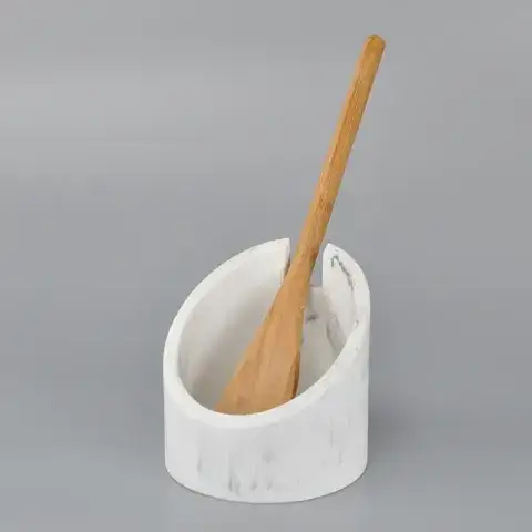 Marble Spoon Set Utensil Holder