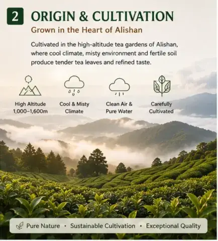 Premium Alishan Jinxuan Oolong High Mountain Tea 150g Vacuum Sealed