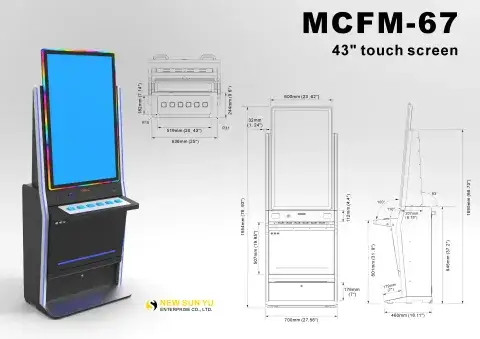 43 inch Screen Gaming Slot Machine Multi Cabinet Video Game Machine Custom made by Manufacturer In Taiwan