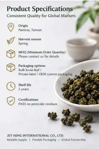 Premium Taiwan High Mountain Guifei Honey Aroma Oolong Tea