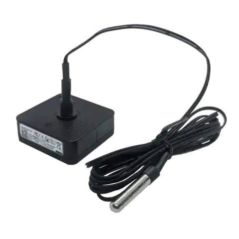 Waterproof BLE sensor beacon with external temperature sensor probe