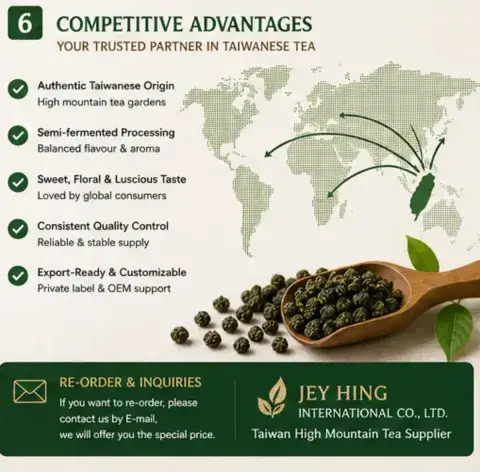 Premium Alishan Green Jade Oolong Tea From Taiwan