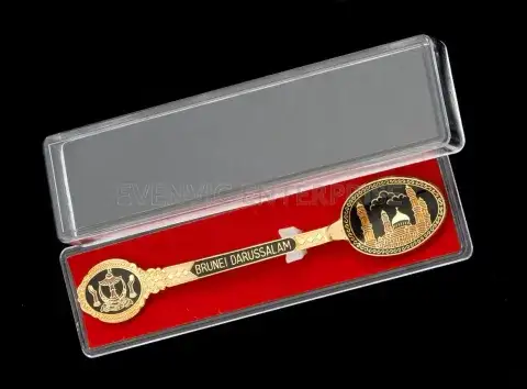 Cloisonne Flat handle Souvenir Spoon