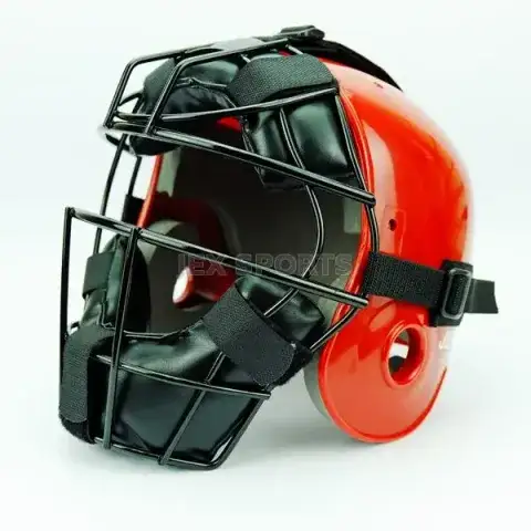 Catcher's helmet sporting baseball helmet